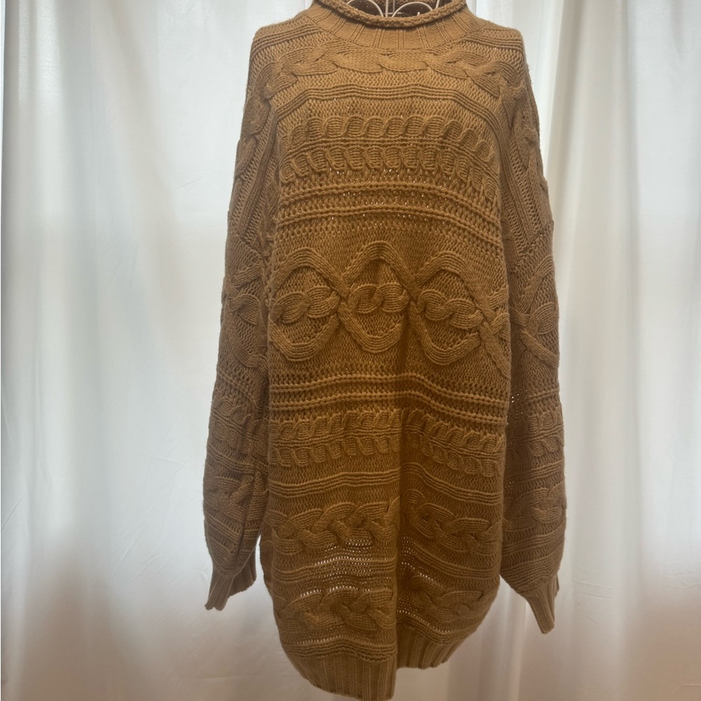 Cozy Cable Knit Sweater Dress